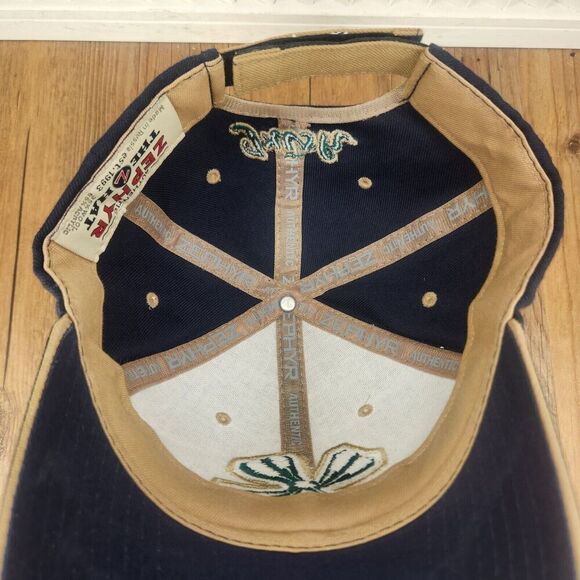 VTG Zephyr Notre Dame Fighting Irish Strapback Hat Cap Blue Green Clover College - Picture 9 of 10